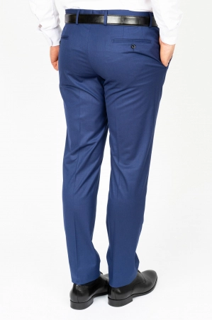 Pantaloni barbati stofa slim albastri [2]