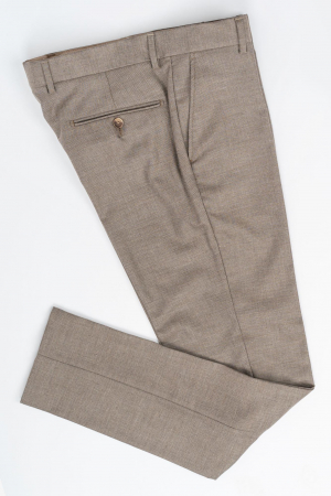 Pantaloni barbati stofa slim bej [2]