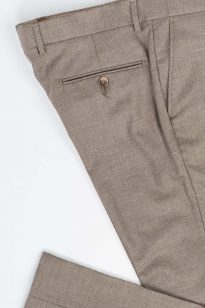 Pantaloni barbati stofa slim bej [3]