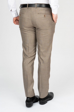 Pantaloni barbati stofa slim bej [1]