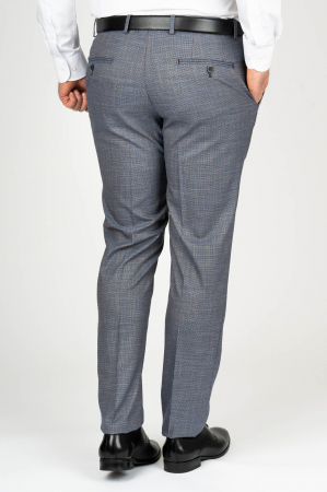 Pantaloni barbati stofa slim gri-pepit [2]
