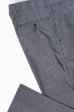 Pantaloni barbati stofa slim gri-pepit [3]