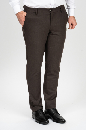 Imbracaminte Barbati - Pantaloni barbati stofa maro slim fit