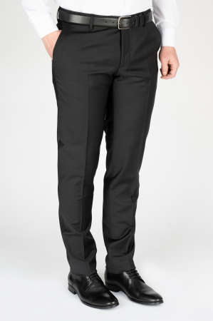 Imbracaminte Barbati - Pantaloni barbati stofa regular fit negri
