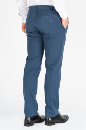 Pantaloni business chino regular de culoare albastru [1]