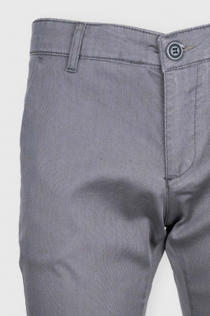 Pantaloni casual chino slim bumbac gri [2]