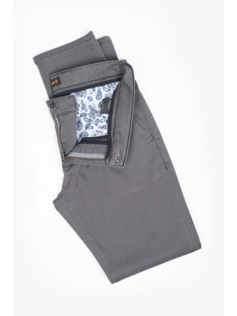 Pantaloni barbati chino slim gri [0]