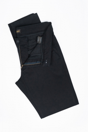 Pantaloni casual chino slim bumbac negri [2]