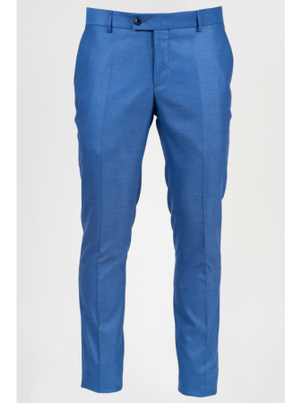 Pantaloni stofa albastru pepit slim [2]