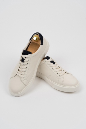 Pantofi barbati - Pantofi barbati casual piele albi CONFORT