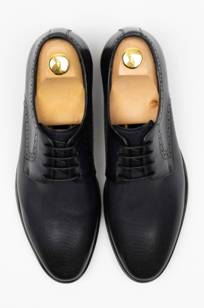 Pantofi barbati eleganti bleumarin-pepit piele CONFORT [1]