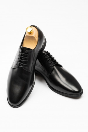 Pantofi barbati - Pantofi barbati eleganti negri piele CONFORT