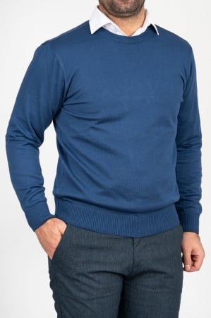 Imbracaminte Barbati - Pulover barbati regular fit albastru