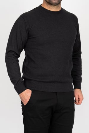 Pulovere - Pulover barbati regular fit gri petrol