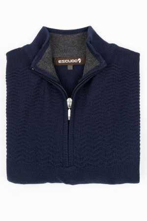 Pulover barbati regular fit bleumarin [1]
