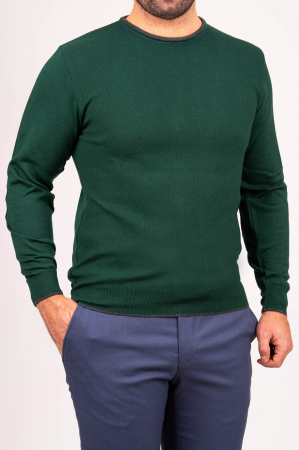 Imbracaminte Barbati - Pulover regular fit verde-pepit