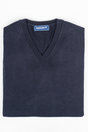 Pulover regular bleumarin cu anchior [1]