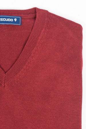 Pulover regular bordo cu anchior [2]