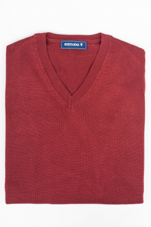 Pulover barbati regular fit  burgund-visiniu cu anchior [1]