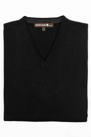 Pulover slim fit  negru cu anchior [1]