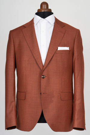 Imbracaminte Barbati - Sacou barbati regular fit caramiziu-inchis