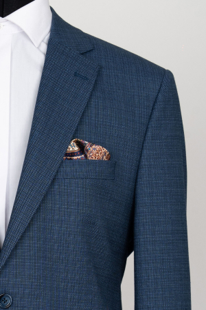 Sacou barbati regular fit bleumarin-bleu pepit TALIA 2 [1]