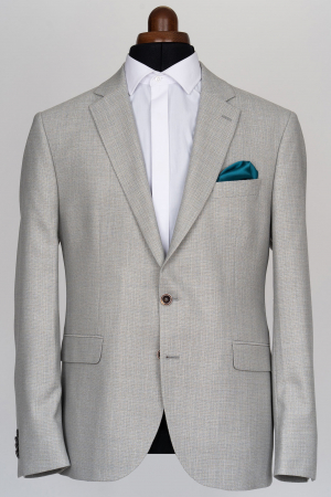 Sacou barbati regular fit bej/bleu-pepit