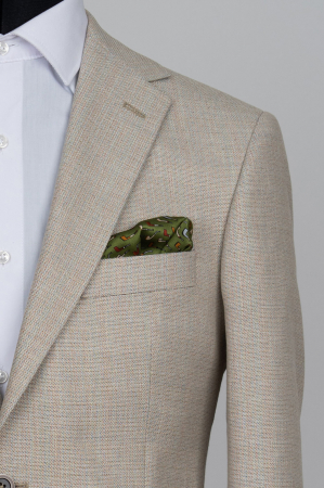 Sacou barbati slim fit bej-pepit color [1]