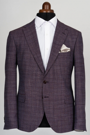 Imbracaminte Barbati - Sacou barbati slim fit mov-pepit - Talia 2