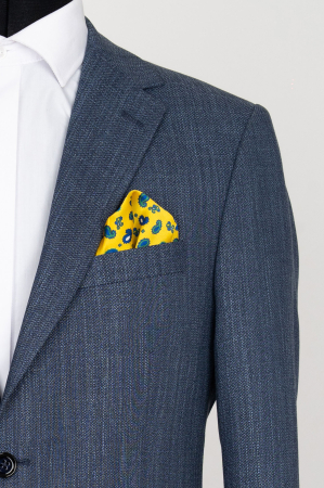 Sacou barbati slim fit bleumarin-blue pepit [1]