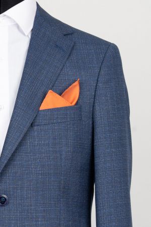 Sacou barbati slim fit bleumarin-pepit [1]