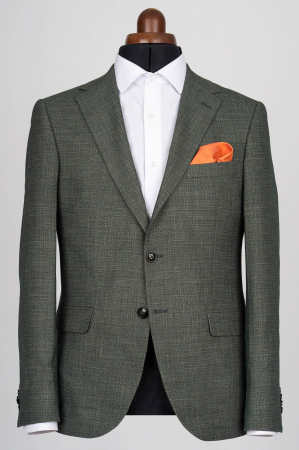 Imbracaminte Barbati - Sacou barbati slim fit verde-pepit