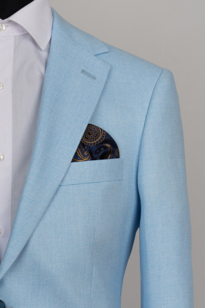 Sacou barbati slim fit bleu [1]