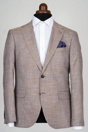 Imbracaminte Barbati - Sacou slim fit bej-pepit