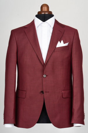 Sacou slim fit burgund-visiniu [0]