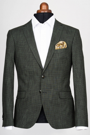 Imbracaminte Barbati - Sacou slim verde-pepit