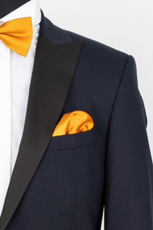 Sacou smoking slim bleumarin si rever negru [1]