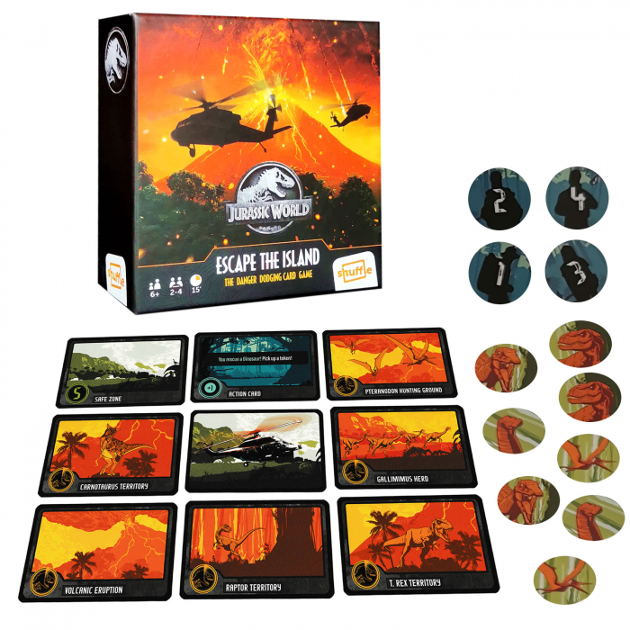 Joc de societate Jurassic World - Escape the Island, pentru 2-4 jucatori de peste 6 ani [2]