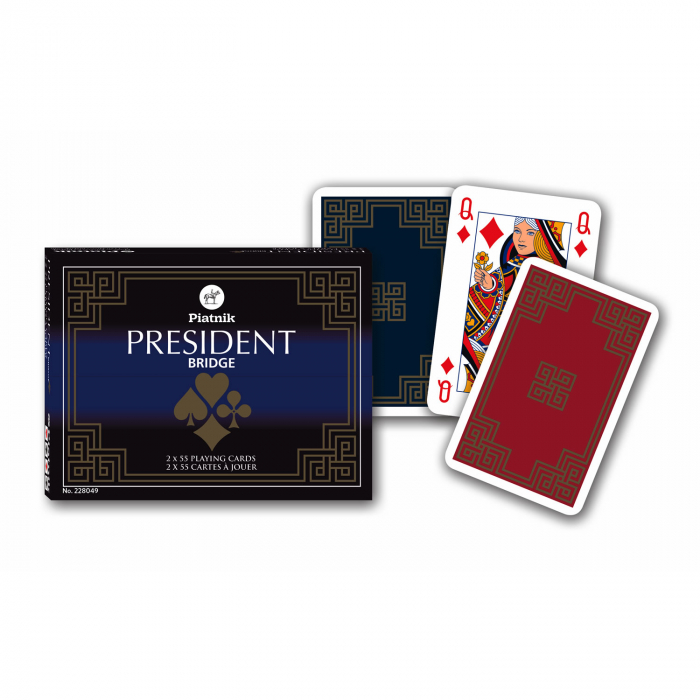 Carti de joc "President", Piatnik (Austria), 2 pachete a 52 de carti + 3 jokeri [1]