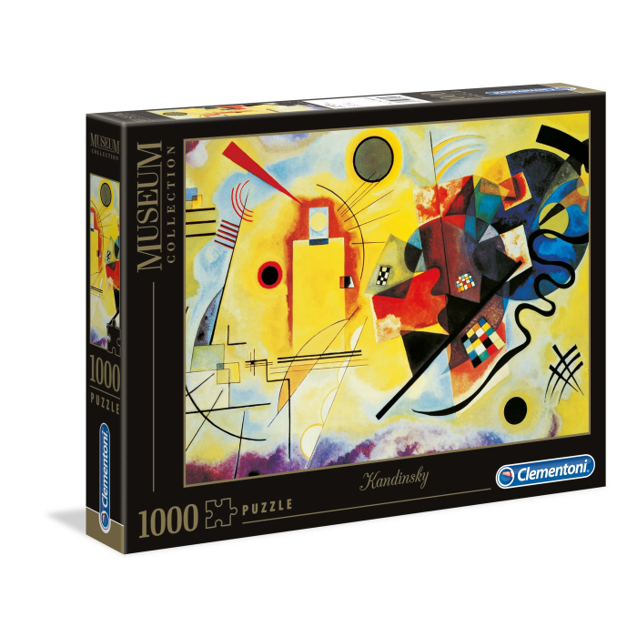 Puzzle Clementoni "Vasili Kandinsky - Rosu, galben si albastru", 1000 piese, dimensiuni 69 x 50 cm [1]