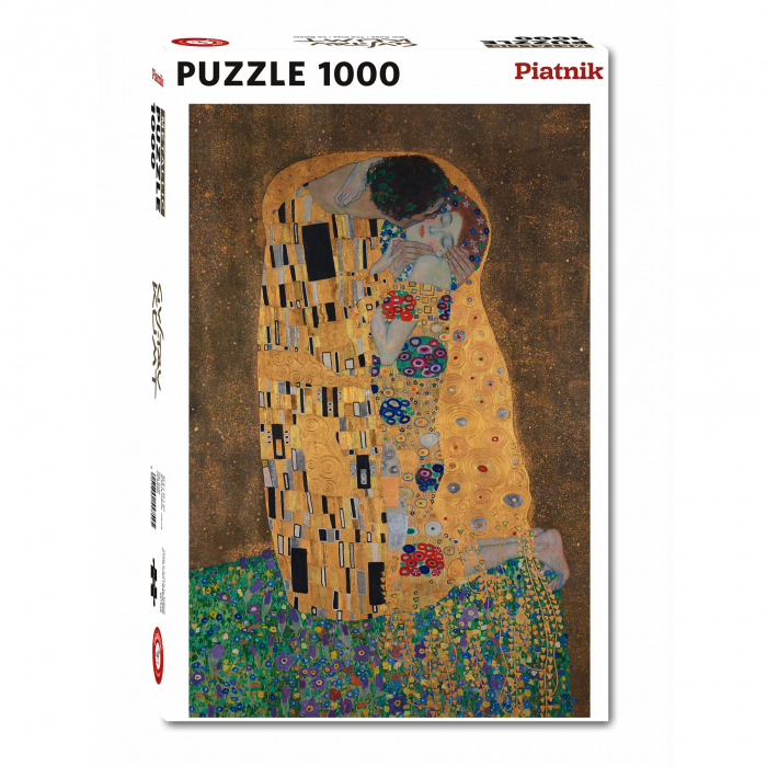 Puzzle Piatnik, "Gustav Klimmt - Sarutul", 1000 piese, dimensiune 68 x 48 cm, produs in Austria [1]