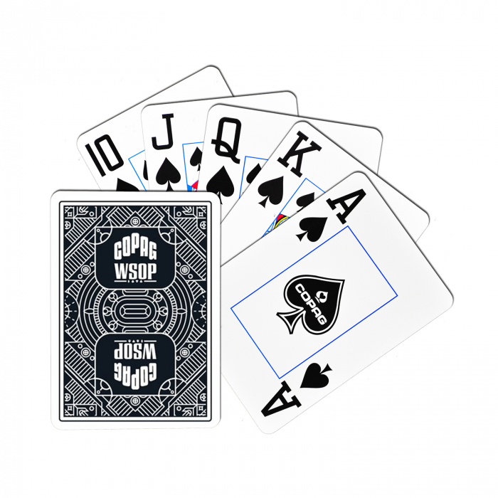 Set 2 pachete carti de joc poker oficiale World Series of Poker - WSOP, de competitie, 100% plastic, model 2025 [2]