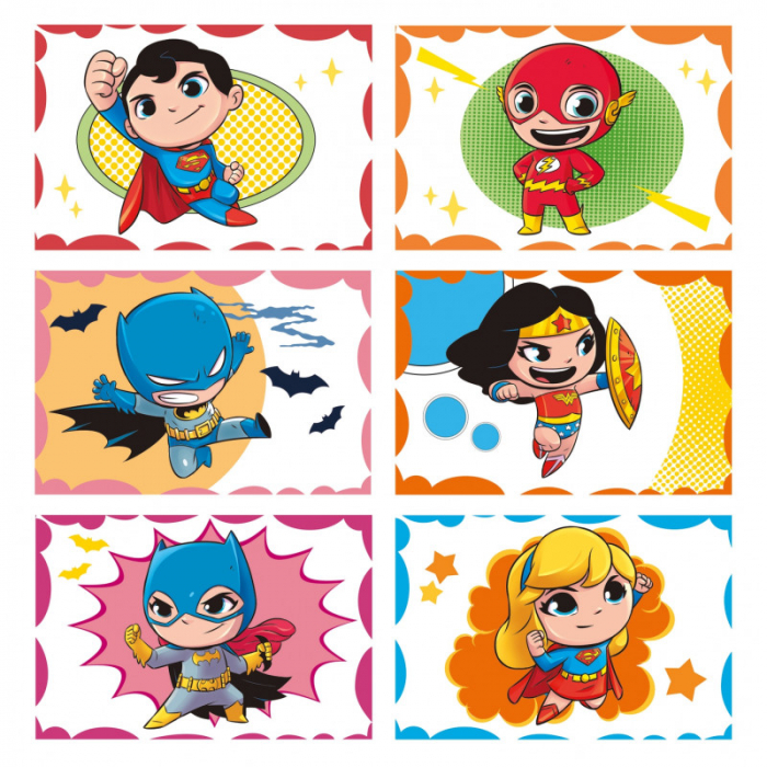 Set 6 Puzzle-uri cu 12 Cuburi Clementoni, Disney Comics - Super Friends, pentru copii de peste 3 ani [2]