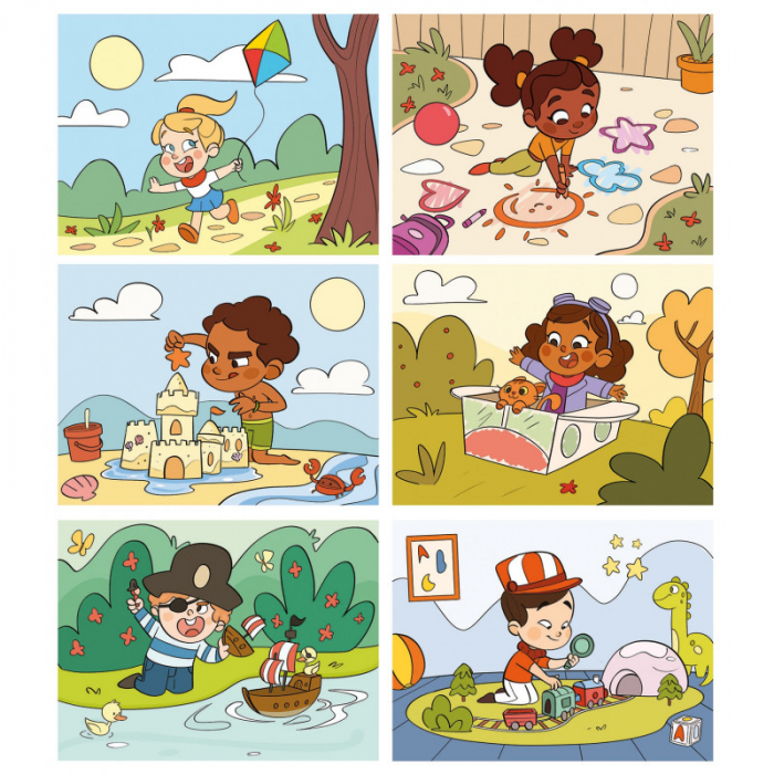 Set 6 Puzzle-uri cu 12 Cuburi Clementoni, Kids, pentru copii de peste 3 ani [2]