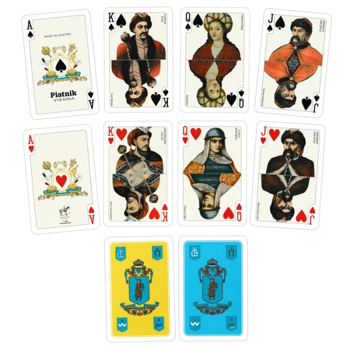 Set carti de joc de colectie Piatnik, "Ucraina", 2 pachete de 36 de carti fiecare [2]