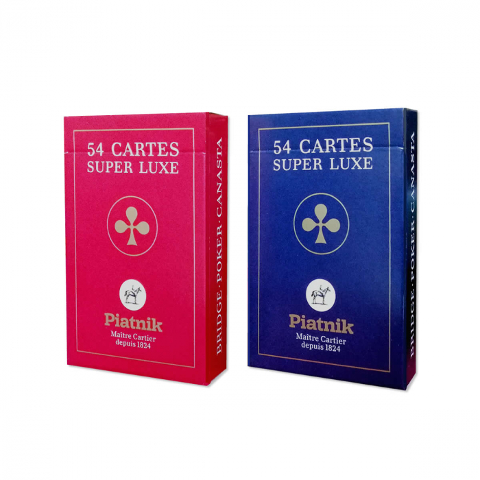 Set carti de joc Piatnik "Super Luxe", 2 pachete a 55 de carti + 3 jokeri, figuri cu grafica in stil francez [1]