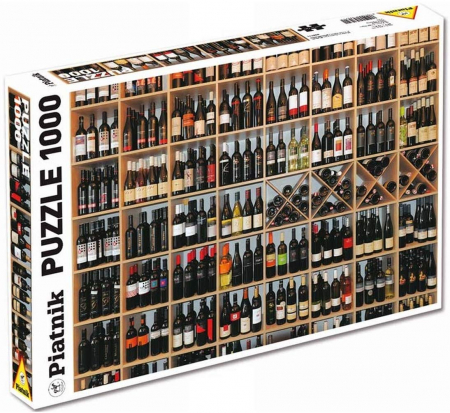 Puzzle - Puzzle Piatnik "Sticle cu vin", 1000 piese, dimensiune 68 x 48 cm, produs in Austria