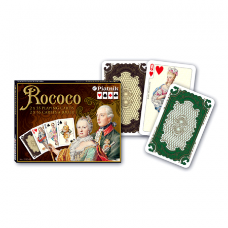 Carti de joc de lux - Carti de joc "Rococo", Piatnik, 2 pachete in cutie de lux, produse in Austria