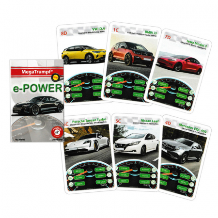 Cardgames - Joc de carti Piatnik, Megatrumpf - ePower, pentru 2-4 jucatori de peste 7 ani