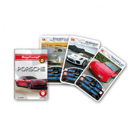Cardgames - Joc de carti Piatnik, Megatrumpf - masini Porsche, pentru 2-4 jucatori de peste 7 ani
